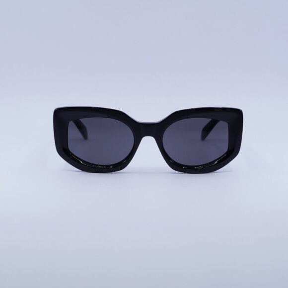 Celine CL40277I 01A Sunglasses Shiny Black Cat Eye Frame, Grey Lenses - Picture 2 of 10